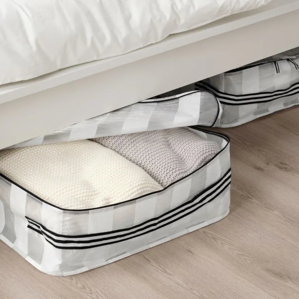 Set of 3 - GORSNYGG White/Clear Storage Case – Foldable Organizer Box